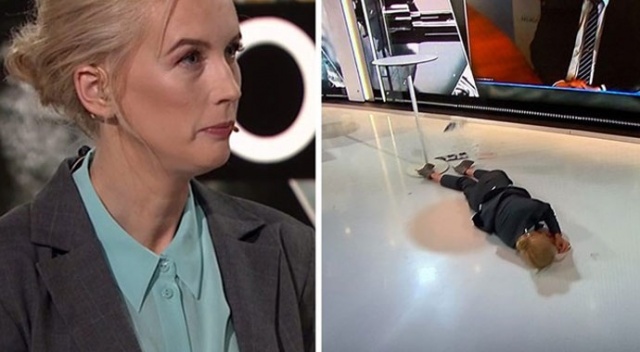 İsveç&#039;te televizyon muhabiri canlı yayında bayıldı