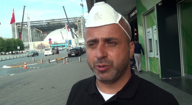 Maskeyi kafasına taktı, koronavirüs tavsiyesi verdi!