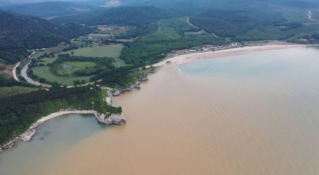 Sel suları Karadeniz’i kahverengiye bürüdü