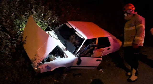Zonguldak&#039;ta otomobil yoldan çıktı