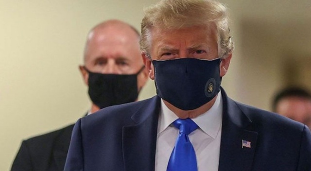 ABD Başkanı Trump ilk kez maskeli görüntülendi