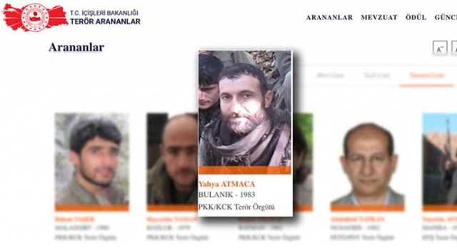 Turuncu listedeki terörist etkisiz hale getirildi Turuncu listedeki terörist etkisiz hale getirildi