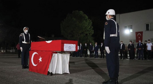Giresun&#039;da selde şehit olan Jandarma Uzman Çavuş Aykut Variyenli için tören düzenlendi