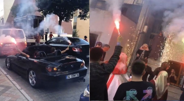 İstanbul’da silahlı, çakarlı ve kuralsız düğün konvoyu terörü İstanbul’da silahlı, çakarlı ve kuralsız düğün konvoyu terörü