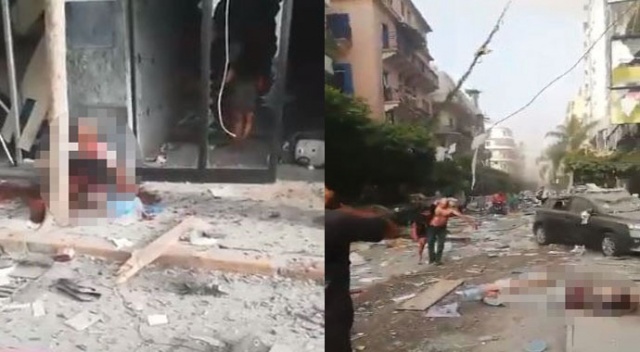 Lübnan'daki patlamanın yeni görüntüleri ortaya çıktı