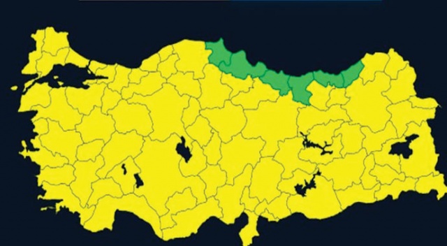 Meteorolojiden 75 ile sarı uyarı Meteorolojiden 75 ile sarı uyarı