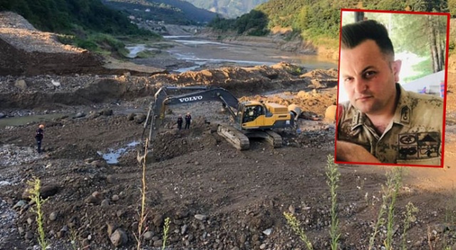 Sel felaketinde şehit olan Gümüşhaneli Jandarma Uzman Çavuş Burak Tok’un cansız bedenine ulaşıldı