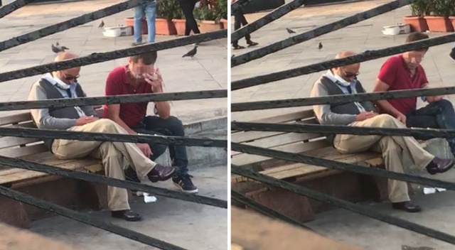 Yine aynı şahıs! Bankta uyuyan şahsın cüzdanını çalmak isterken kameralara yakalandı Yine aynı şahıs! Bankta uyuyan şahsın cüzdanını çalmak isterken kameralara yakalandı