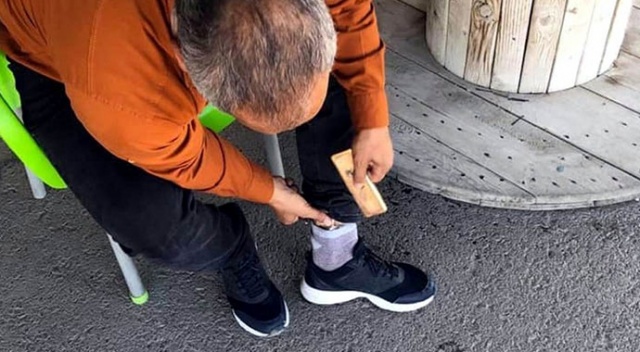Arama sırasında bulundu! 3 kilo altını çoraplarına saklamış