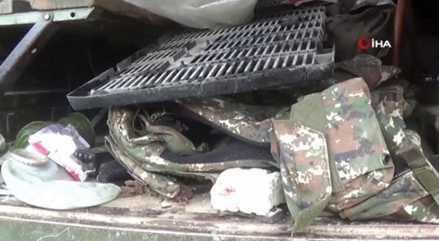 Azeri askerleri Ermenistan’a ait yeni araçlar ve mühimmatlar ele geçirdi Azeri askerleri Ermenistan’a ait yeni araçlar ve mühimmatlar ele geçirdi