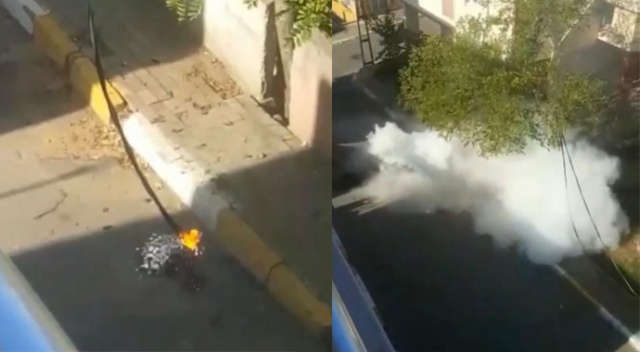 Elektrik kabloları bomba gibi patladı Elektrik kabloları bomba gibi patladı