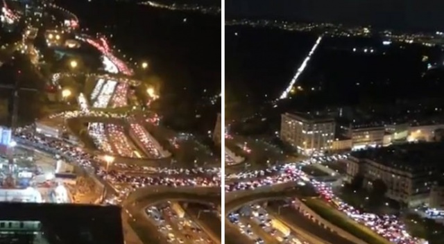 Paris’ten kaçış! Kısıtlama öncesinde yüz binler yollara döküldü, trafik felç oldu Paris’ten kaçış! Kısıtlama öncesinde yüz binler yollara döküldü, trafik felç oldu