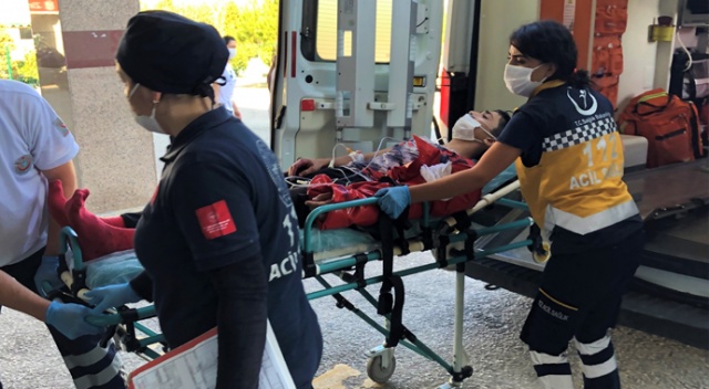 Patenle demir çitin üzerinden atlarken ölümden döndü
