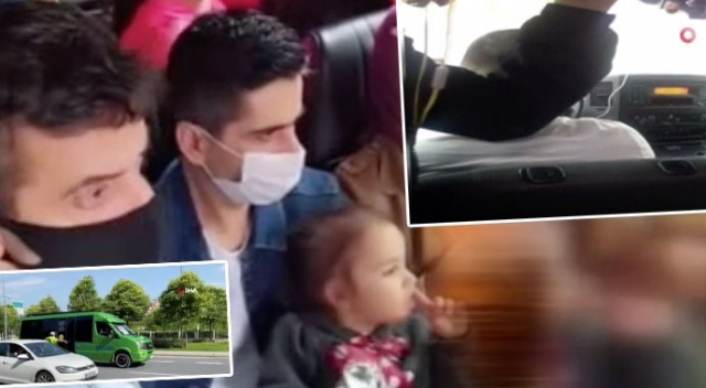 Tıka basa yolcu alan minibüs şoföründen yolcuya pişkin cevap