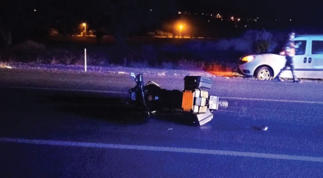 Uşak’ta motosikletten düşen sürücüye otomobil çarptı