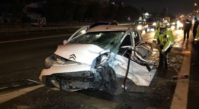 Basın Ekspres yolunda zincirleme kaza: 1’i ağır 3 yaralı
