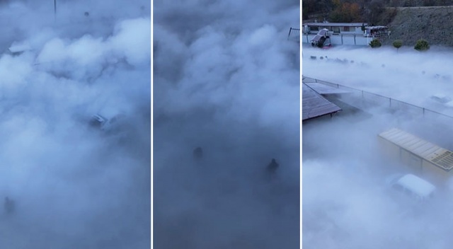 Hastane bahçesinde ilginç görüntüler! Göz gözü görmedi