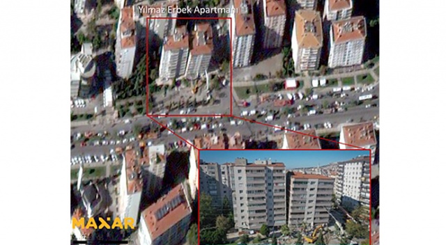 İzmir depreminin yol açtığı yıkım uzaydan görüntülendi İzmir depreminin yol açtığı yıkım uzaydan görüntülendi