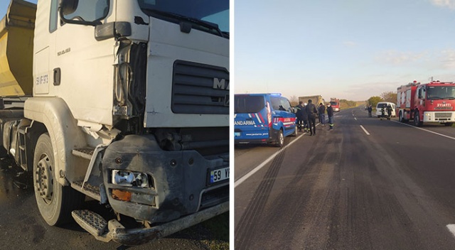 Tekirdağ’da minibüs ile kamyon çarpıştı: 1 ölü, 2 yaralı