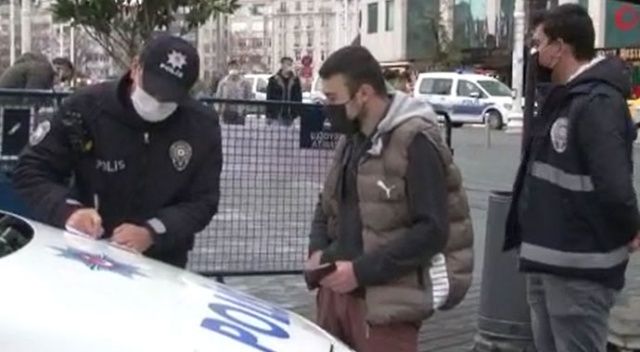 'Sıkılıyorum' diye Taksim'e gitti, cezayı yedi 'Sıkılıyorum' diye Taksim'e gitti, cezayı yedi