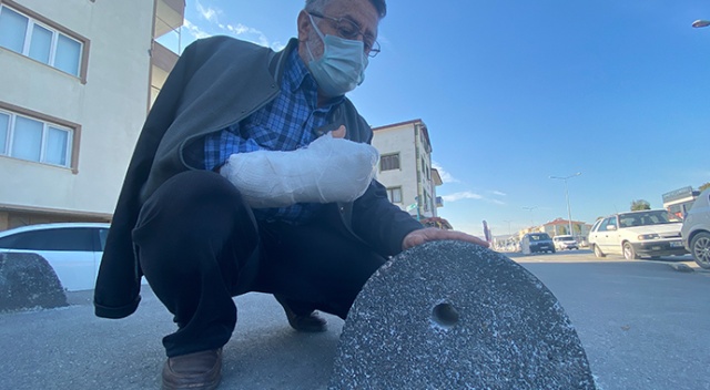 Aynı taşa 6 kez takılıp düşerek ölümden döndü, isyan etti