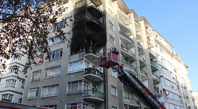Başkent’te 9 katlı binada yangın Başkent’te 9 katlı binada yangın