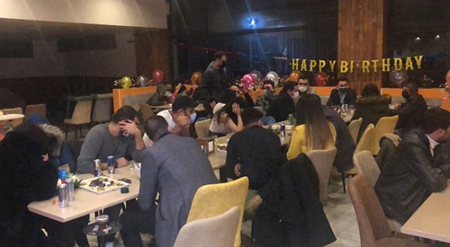 Kaçak doğum günü partisine şok baskın Kaçak doğum günü partisine şok baskın