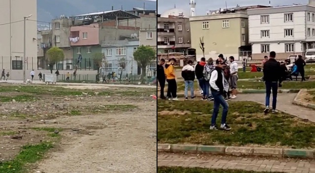 Kısıtlamada top oynayan çocuklara polis baskını! Böyle kaçtılar