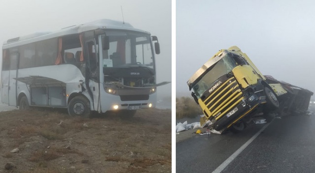 Konya’da sis kazaya neden oldu: 10 yaralı