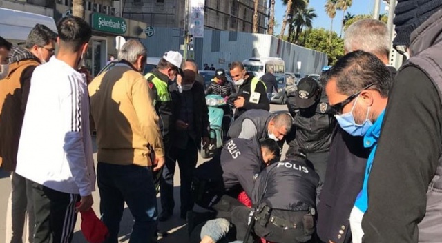 Maske takmayan şahıs kimlik soran polise bıçak çekti Maske takmayan şahıs kimlik soran polise bıçak çekti