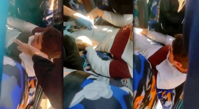 Otomobilde sıkıştı, 