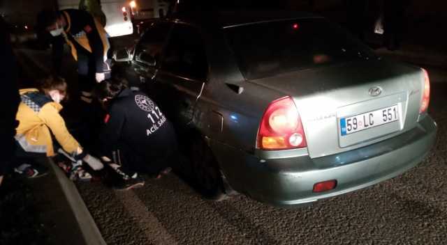 Otomobilin çarptığı kadın ağır yaralandı