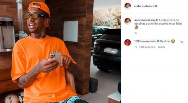 Talisca'nın paylaşımına Fernandinho'dan 'Beşiktaş' yorumu geldi Talisca'nın paylaşımına Fernandinho'dan 'Beşiktaş' yorumu geldi