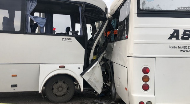 Tekirdağ'da işçi servisleri çarpıştı: Çok sayıda yaralı var Tekirdağ'da işçi servisleri çarpıştı: Çok sayıda yaralı var