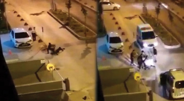 Telsizle polisin başına defalarca vuran saldırganın görüntüleri ortaya çıktı Telsizle polisin başına defalarca vuran saldırganın görüntüleri ortaya çıktı