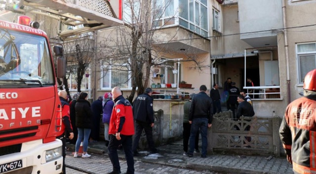 1 tondan fazla kömürün bulunduğu bodrumda korkutan yangın