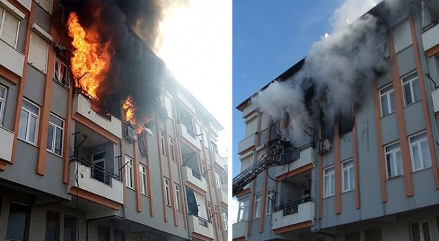 2 daire kül oldu, vatandaşlar canlı yayın yarışına girdi