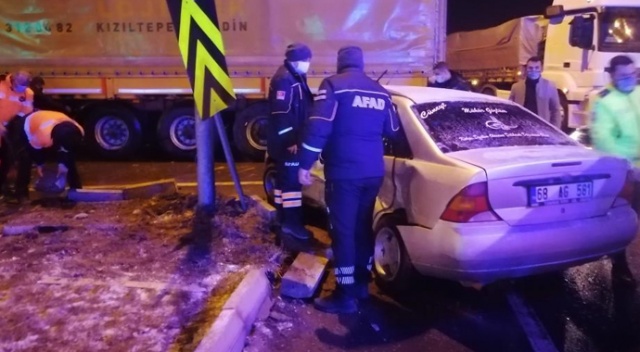 Aksaray’da otomobille tır çarpıştı: 1 yaralı