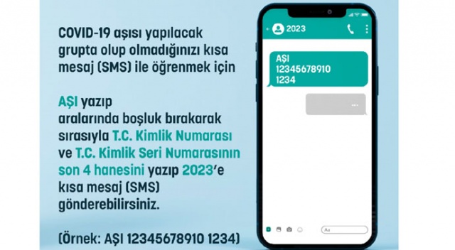 Aşı hakkınızı SMS’le öğrenin Aşı hakkınızı SMS’le öğrenin