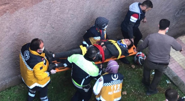 Polisten kaçarken duvardan atlayarak yaralandı