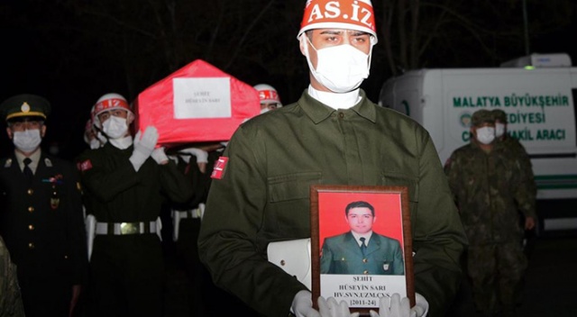 Şehit Hüseyin Sarı’nın naaşı memleketine getirildi