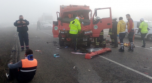 Tekirdağ’da 11 araç birbirine girdi