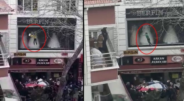 Yangında mahsur kalan çocukları camdan atarak kurtardılar Yangında mahsur kalan çocukları camdan atarak kurtardılar