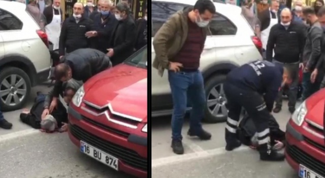 Yolun karşısına geçmeye çalışırken böyle araba çarptı Yolun karşısına geçmeye çalışırken böyle araba çarptı