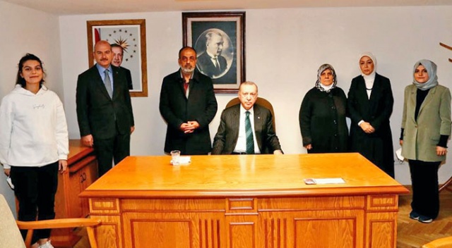 Erdoğan, Gara şehidinin ailesiyle bir araya geldi