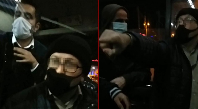İETT otobüsünde maske tartışması kamerada İETT otobüsünde maske tartışması kamerada