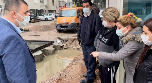 Konak'ta şehrin göbeğine yapılan foseptik çukuruna tepki Konak'ta şehrin göbeğine yapılan foseptik çukuruna tepki