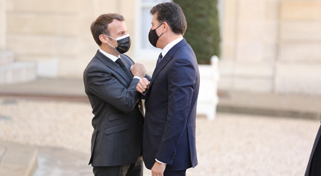 Macron ve Barzani Paris'te bir araya geldi Macron ve Barzani Paris'te bir araya geldi