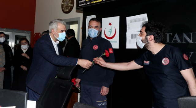 Osman Nuri Kabaktepe'den 112 Acil Merkezine ziyaret Osman Nuri Kabaktepe'den 112 Acil Merkezine ziyaret