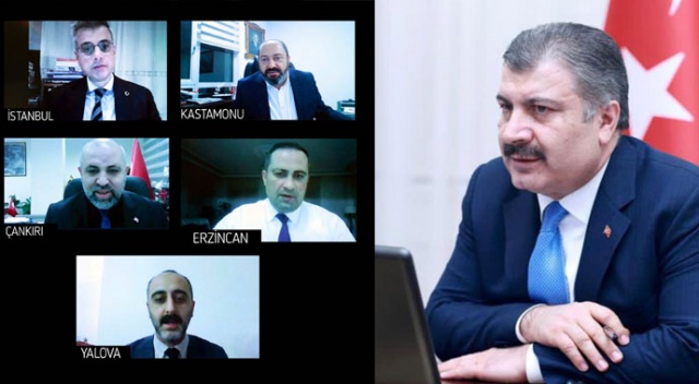 Sağlık Bakanı Koca, vaka artışı yaşanan illerin yöneticileriyle görüştü